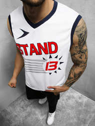 Férfi ujjatlan póló Fehér OZONEE JS/68S10175