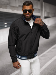 Férfi kabát fekete OZONEE JS/5M3101/392Z