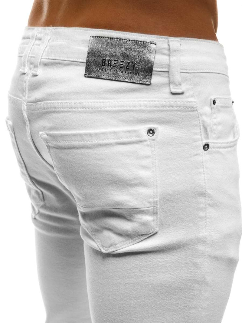 OZONEE B/8021 Férfi nadrág nadrág Fehér