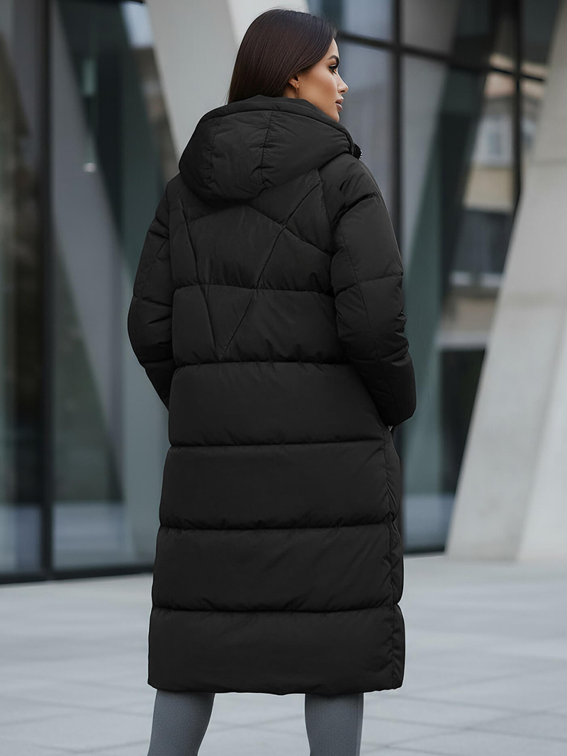 Női téli kabát fekete OZONEE JS/5M3163/392Z