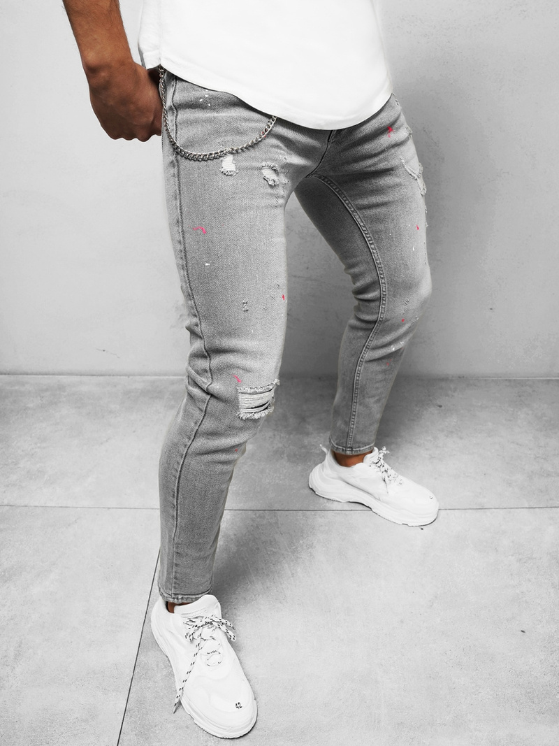 Férfi farmer nadrág Szürke OZONEE O/WE1004