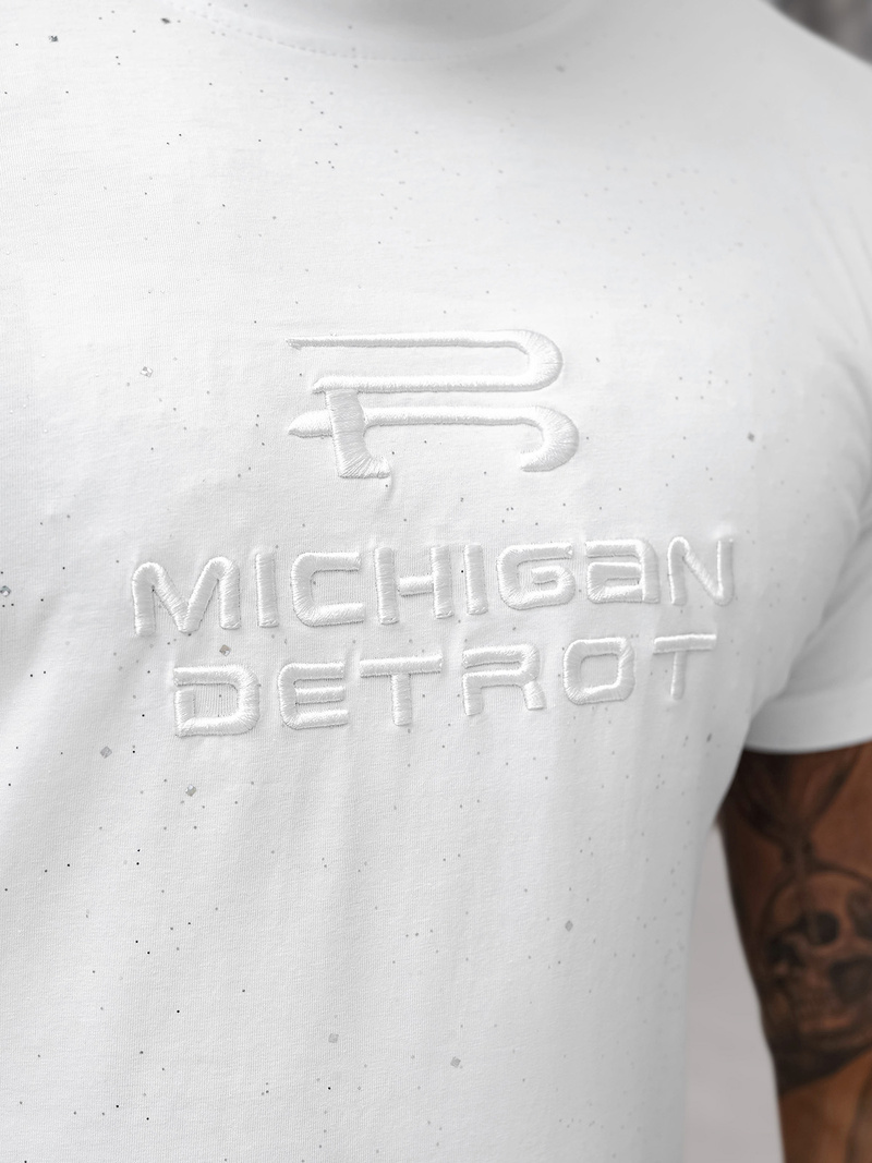 Férfi Póló Fehér OZONEE O/QQ1389