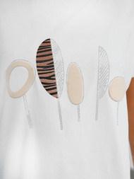 Női polo fehér OZONEE JS/95T2566/1