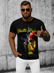 Férfi Póló Fekete OZONEE O/T129/3