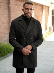 Férfi szövetkabát fekete OZONEE JS/11Z8269