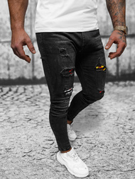 Férfi farmer nadrág fekete OZONEE DR/TF263