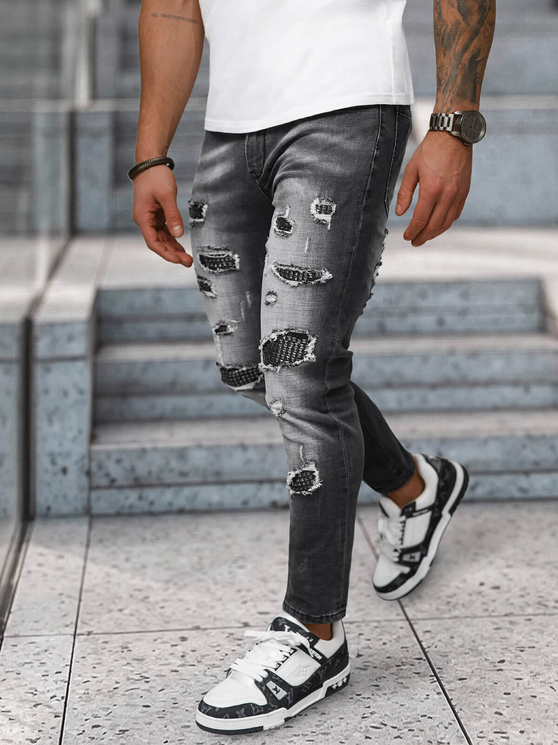 Férfi farmer nadrág fekete OZONEE NB/MP0152N