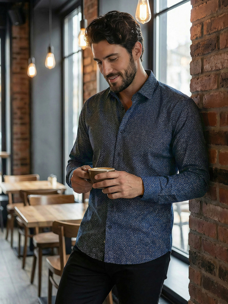 Férfi Ing Gránát OZONEE V/V186Z