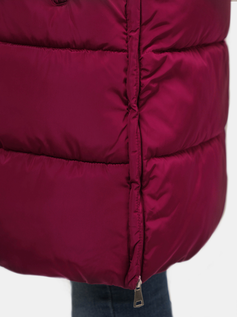 Női hosszú mellény bordó OZONEE O/81276