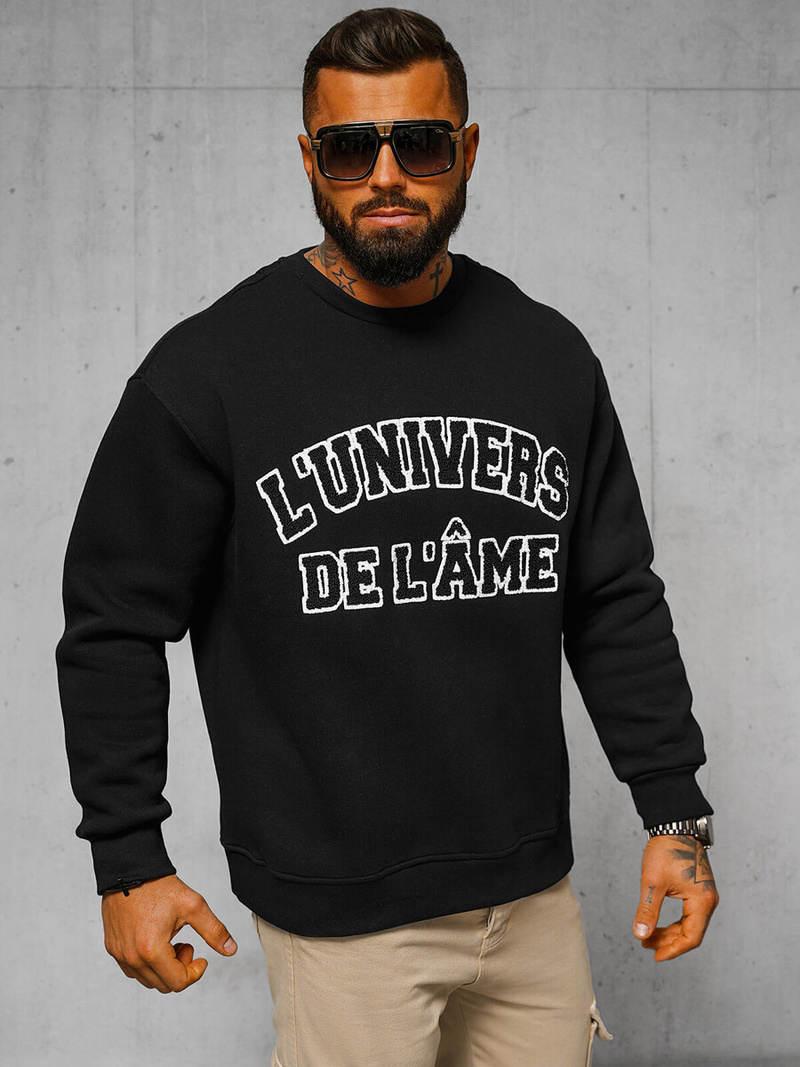 Pulóver fekete OZONEE O/SWE23055