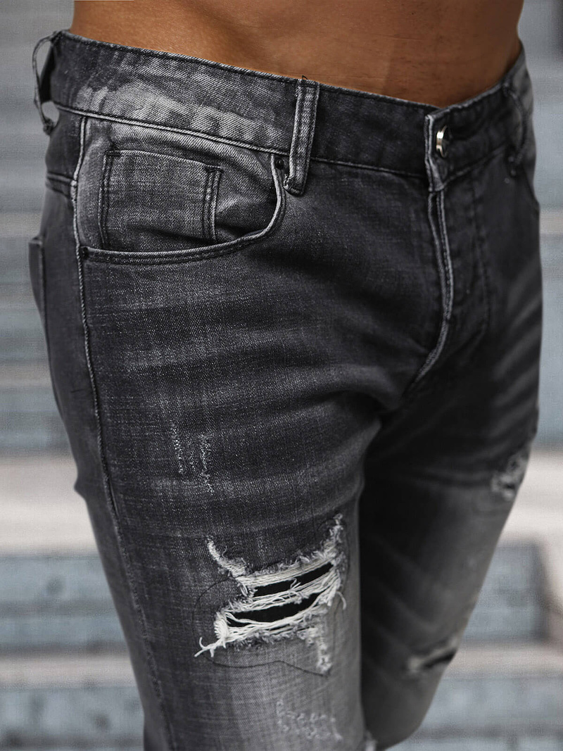 Férfi farmer nadrág fekete OZONEE NB/MP0075N