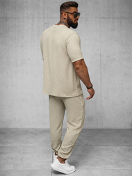 Férfi Póló Bézs OZONEE O/Y960T