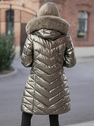 Női téli kabát arany OZONEE JS/16M9100/403Z