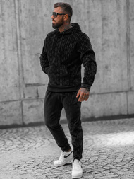 Férfi Melegítő Együttes Fekete OZONEE O/3A81