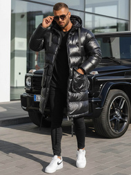 Férfi téli kabát fekete OZONEE O/M3205Z