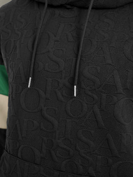 Férfi kapucnis felső fekete OZONEE JS/3B578