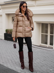 Női téli kabát camel OZONEE JS/5M3256/84