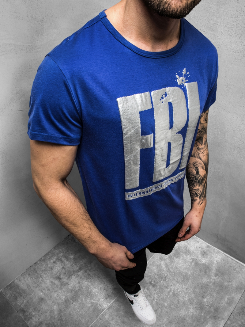 Férfi póló Kék OZONEE JS/SS100730Z