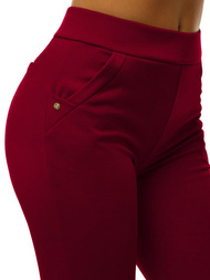 Női leggings bordó OZONEE JS/1027/C13