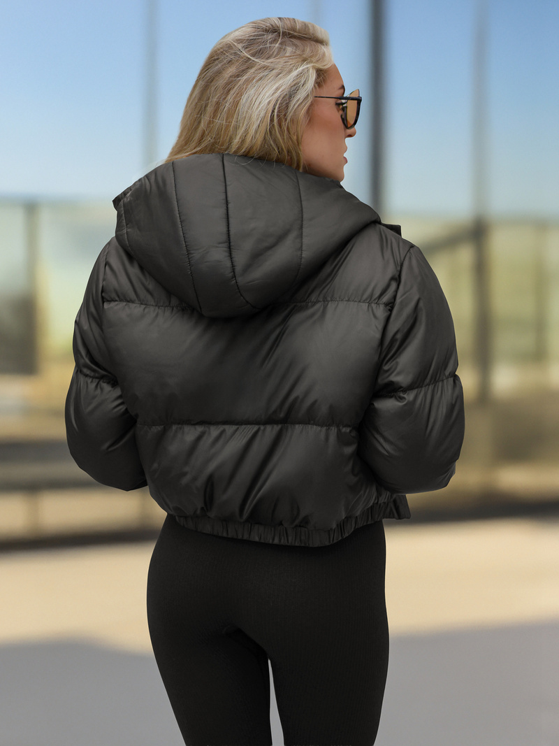 Női téli kabát fekete OZONEE JS/5M3260/392Z