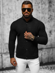 Férfi Pulóver Fekete OZONEE NB/MM6020/4