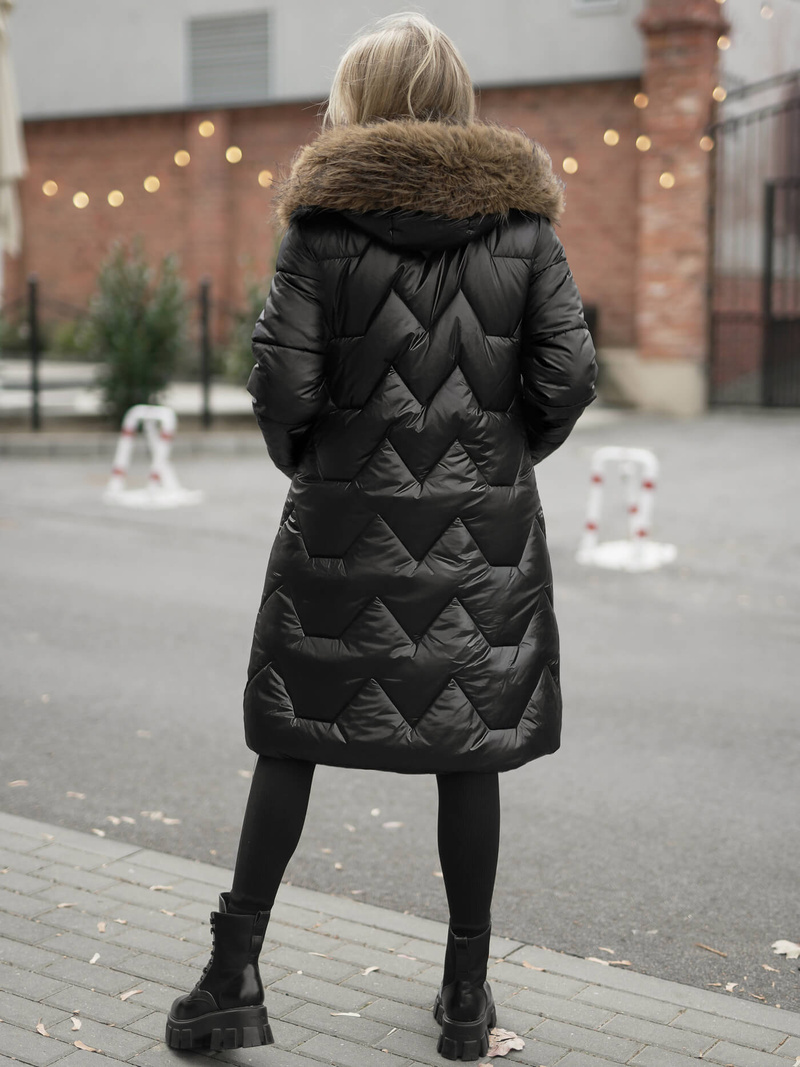 Női téli kabát fekete OZONEE O/5M3229/392Z