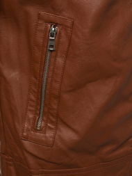 Férfi bőrdzseki camel OZONEE YD/BF59359Z