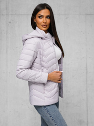 Női kabát világos lila OZONEE JS/16M9238/35
