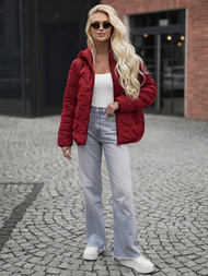 Női téli kabát burgundia OZONEE JS/16M9300/06Z