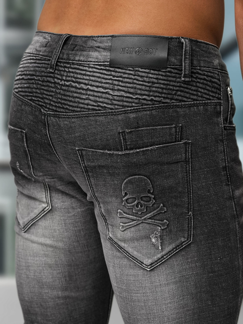 Férfi farmer nadrág fekete OZONEE NB/MP0070NZ