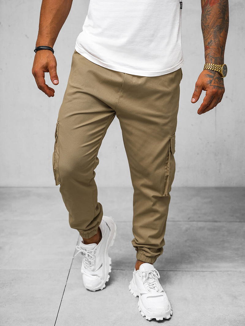 Férfi nadrág jogger camel OZONEE O/G3006Z