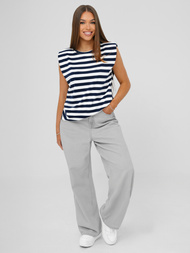 Női polo fehér-gránát OZONEE JS/R61670