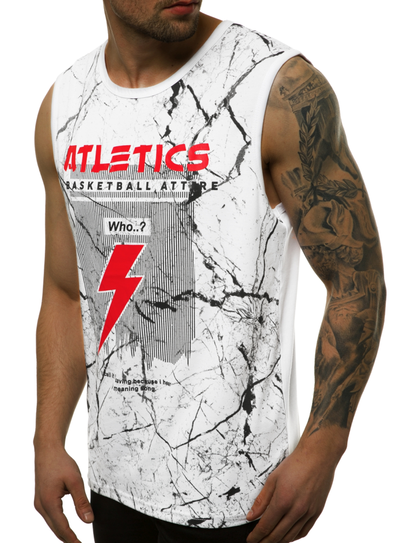 Férfi trikó Fehér OZONEE JS/SS11028