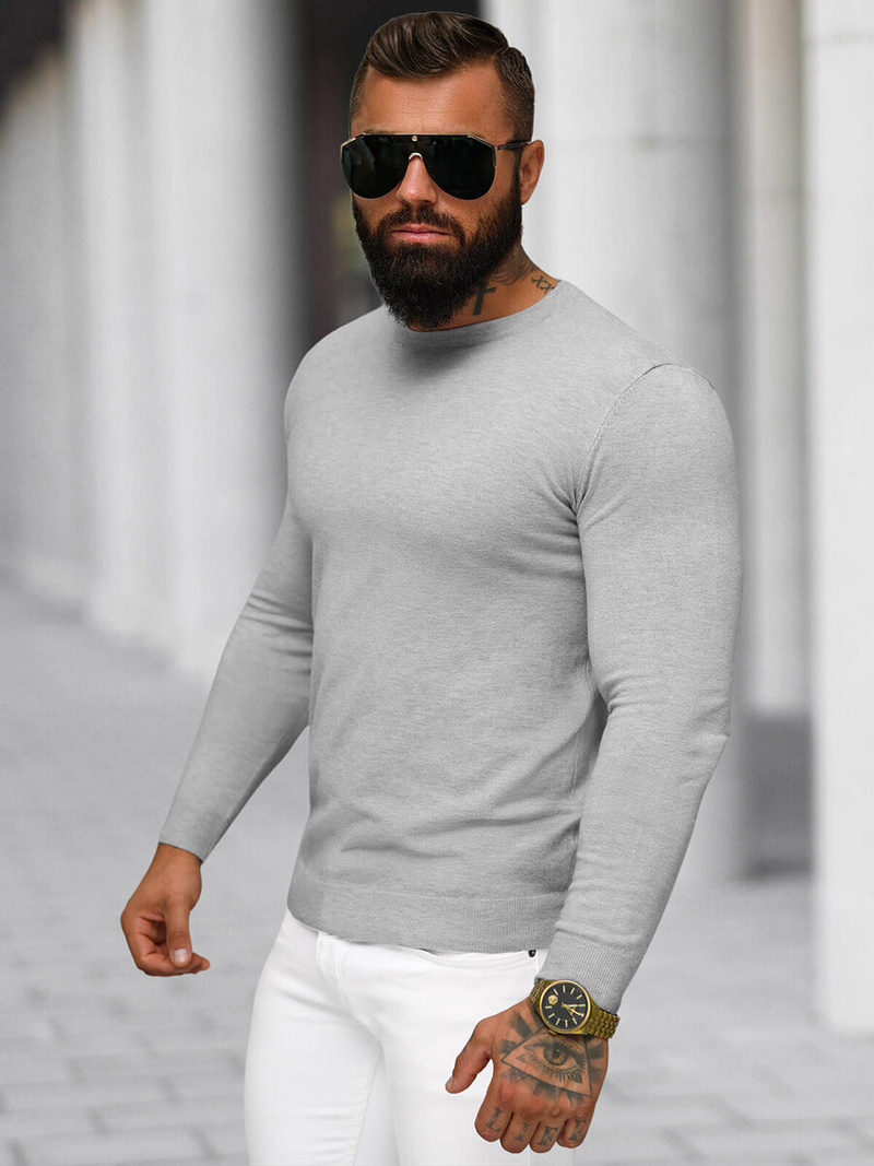 Férfi Pulóver Szürke OZONEE NB/MMB602/2Z