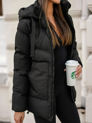 Női téli kabát fekete OZONEE JS/5M3251/392Z