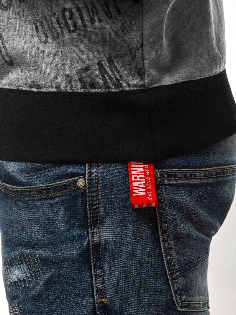 Férfi blúz Szürke OZONEE JS/DD236