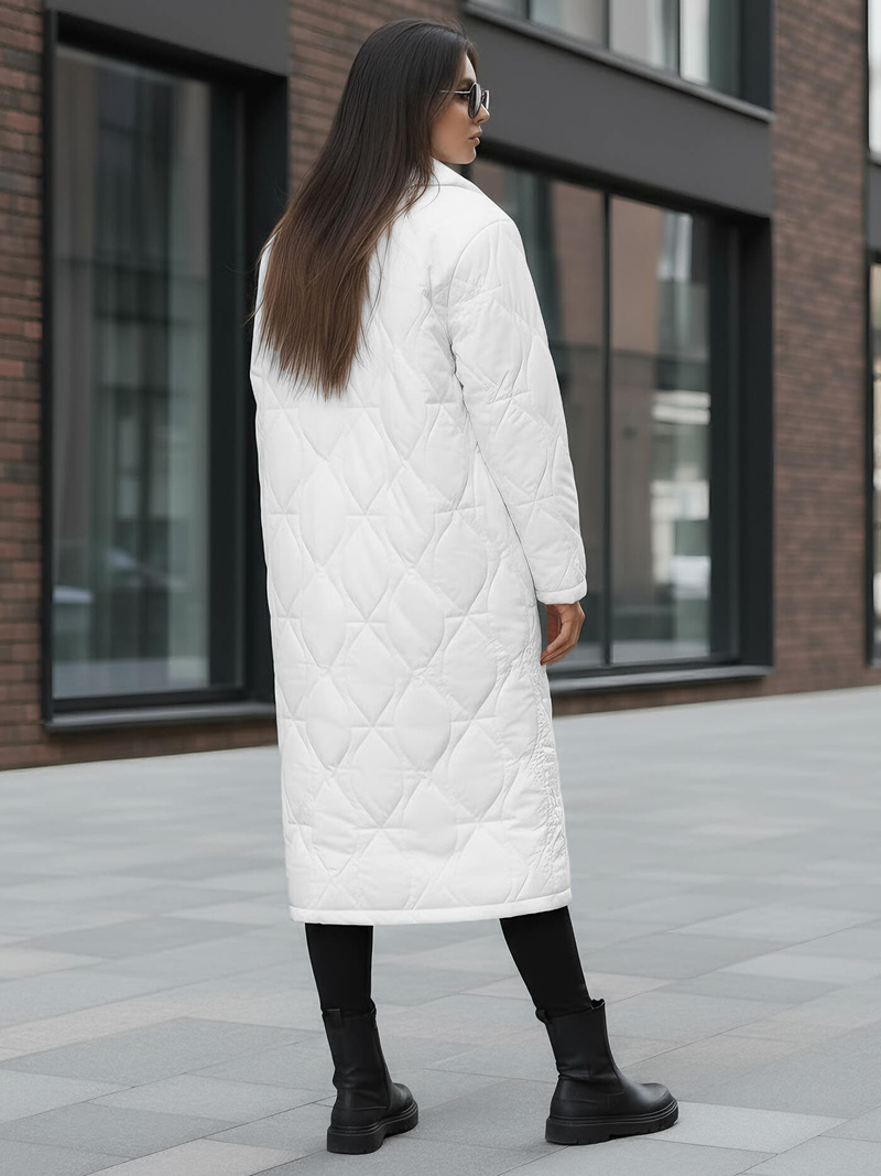 Női téli kabát fehér OZONEE JS/5M3177/281Z