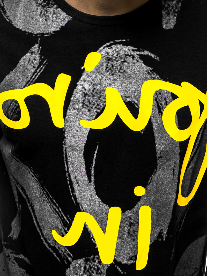 Férfi póló Fekete OZONEE JS/KS1985Z