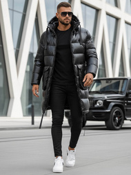 Férfi téli kabát fekete OZONEE O/M3205Z