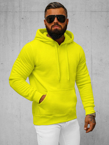 Férfi kapucnis pulóver Sárga neon OZONEE JS/2009Z