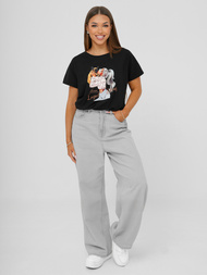 Női polo fekete OZONEE JS/95T2575/3