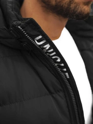 Férfi Steppelt Kabát Fekete OZONEE JS/M8107