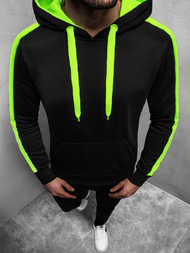 Férfi Melegítő felső Fekete-akvamarin OZONEE JS/2012Z