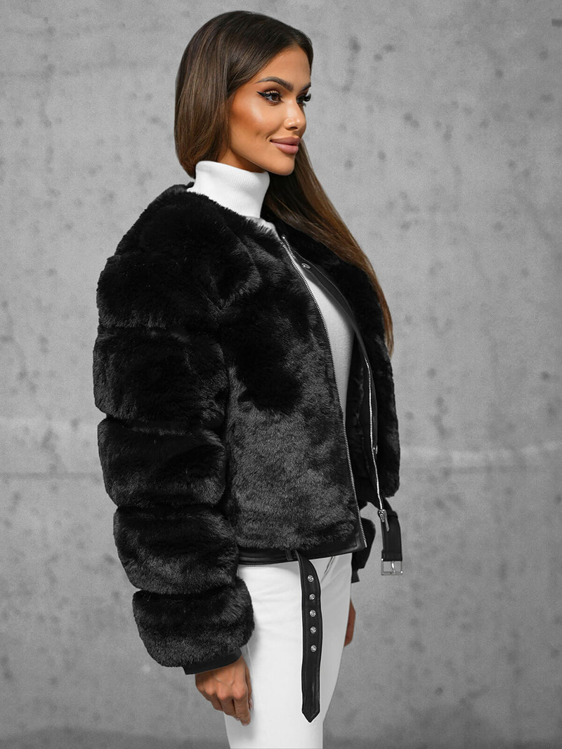 Női téli kabát fekete OZONEE JS/11Z8080