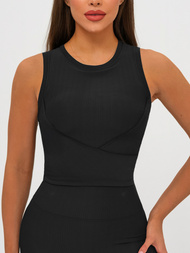 Női sportmelltartó fekete OZONEE JS/17K596/3