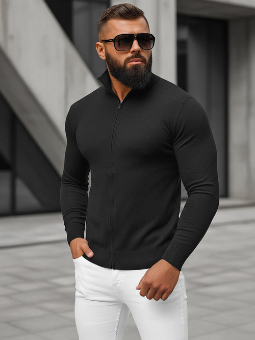 Férfi Pulóver Fekete OZONEE NB/MM6004/4Z