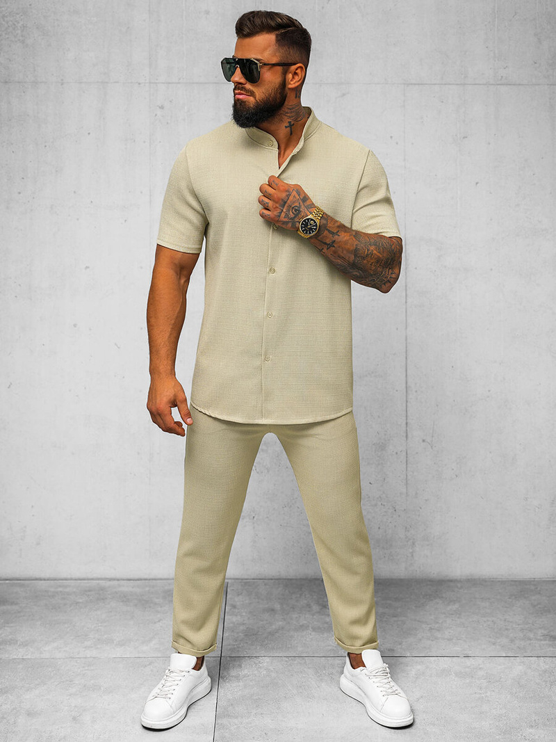 Férfi Chino Nadrág Bézs OZONEE O/K971SP