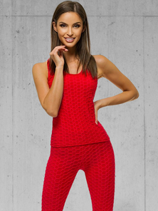 Kétrészes női tréning szett Piros OZONEE JS/YW88037/5