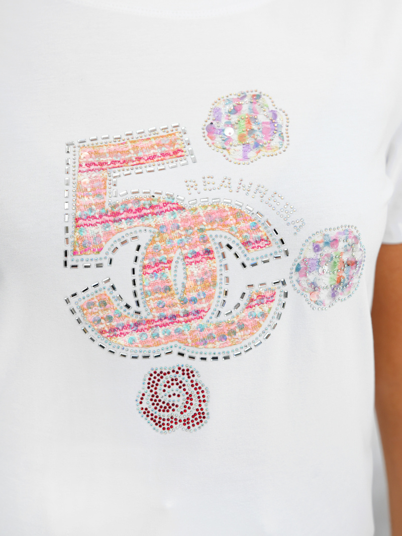 Női polo fehér OZONEE JS/95T2552/1