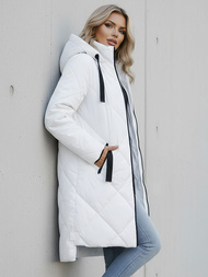 Női téli kabát fehér OZONEE JS/5M3168/281Z